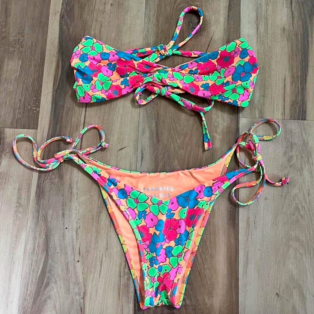 Frankie's Bikinis Colorful Floral Swimwear